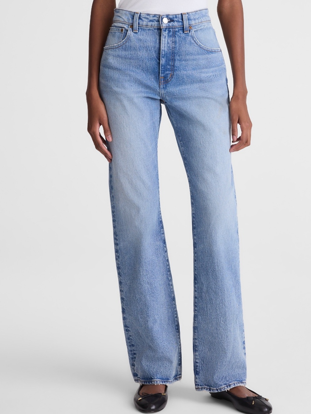 Madewell Relaxed Bootcut Jeans in Light Blue - 14/32 Tall